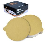 SPEEDWOX 50PCS 6" Gold PSA Sanding Discs 220 Grit Sandpaper 6 Inch Self Adhesive Stickyback Sandpaper Disc Self Adhesive Sticky-Back Sandpaper For DA Sander Sand Automotive Car Paint Woodworking Metal