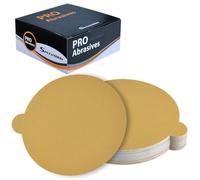 SPEEDWOX 50PCS 6" Gold PSA Sanding Discs 400 Grit Sandpaper 6 Inch Self Adhesive Stickyback Sandpaper Disc Self Adhesive Sticky-Back Sandpaper For DA Sander Sand Automotive Car Paint Woodworking Metal
