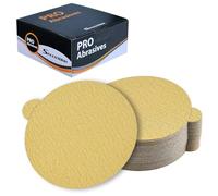 SPEEDWOX 50PCS 6" Gold PSA Sanding Discs 60 Grit Sandpaper 6 Inch Self Adhesive Stickyback Sandpaper Disc Self Adhesive Sticky-Back Sandpaper For DA Sander Sand Automotive Car Paint Woodworking Metal