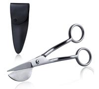 SPEEDWOX 6" Duckbill Shears for Art Duck Bill Applique Scissors Double Bent Curved Offset Handle Scissors with Pouch Sleeve for Embroidery, Fabric, Thread, Knitting, Sewing, Arts & Craft