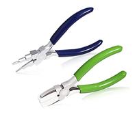 SPEEDWOX 6-in-1 Bail Making Pliers & Nylon Nose Pliers Set with PVC Handles for Beading, Looping & Shaping Wire - DIY Crafts