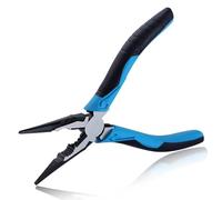 SPEEDWOX 6 Inch Long Nose Pliers High Leverage Long Nose Pliers Needle Nose Pliers with Wire Cutter Long Nose Cutting Pliers Serrated Jaw Pliers for Home Fishing Jewelry Crafts Cutting and Bending
