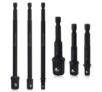 SPEEDWOX 6Pcs 3-Inch and 6-Inch Impact Grade Socket Adapter Set Socket Adapter Extension Set Impact Adapter Set Socket Sets 1/4 3/8 1/2 Impact Socket Adapter Set 1/4 Hex Shank Socket Driver