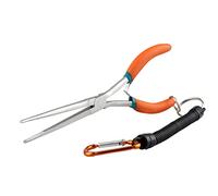 SPEEDWOX 7.5" Extra Long Needle Nose Pliers with Anti-Loss Lanyard Needle Remover Pliers with Serrated Jaw for Jewelry Making, Bending Wire and Small Object Gripping for Hard to Reach Narrow Spaces