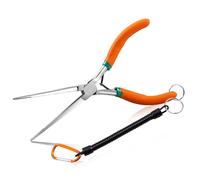 SPEEDWOX 7-Inch Long Reach Needle Nose Pliers with Teeth, Curved Handle