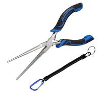 SPEEDWOX 7-Inch Mini Long Needle Nose Pliers with Comfort Grip - Thin Jaw Extra Long Needle Nose Pliers with Serrated Jaw Lanyard for Jewelry Making, Wire Wrapping, Crafts & Electronic Repair