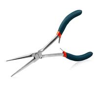 SPEEDWOX 7 Inches Long Reach Needle Nose Pliers with Teeth, Extra Long Nose Mini Precision Wire Looping Pliers for Jewelry Making, Bending Wire and Small Object Gripping