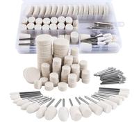 SPEEDWOX 80pcs Polishing Buffing Wheel For Dremel Polishing Kit Wool Felt Polishing Buffing Wheel For Dremel Rotary Tool 1/8" Shank Polishing Wheels Assorted Wool Polishing Kits