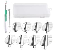 SPEEDWOX 8Pcs Universal Sewing Rolled Hemmer Foot Set 3-10mm Wide Rolled Hem Presser Feet for Home Industrial Sewing Machines Curved Scroll Hemming Accessories Kit With Needle threader Adjustable clip