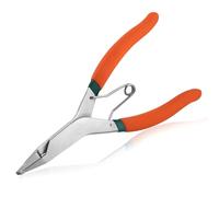 SPEEDWOX 9 inch Angle Tip Lock Ring Pliers with Hole Flat Jaw