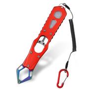 SPEEDWOX 9" Metal Fish Lip Gripper Fishing Control Tool Heavy Duty Stainless Steel Fishing Grabber with Aluminium Handle Grab Grip Tool Easy Catch & Release, Hook Remover Holder for Caught Fish