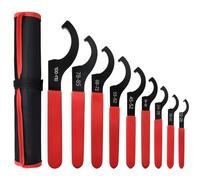 SPEEDWOX 9 Pcs Universal Coilover Adjustment Spanner Wrench Set Non-Slip Spanner Wrench Set Shock Wrench Adjustable Spanners for Most Car and Motorcycle Coil Over Shock Adjustments