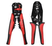 SPEEDWOX Automatic Wire Stripper and Ratcheting Insulated Terminal Crimper Wire Stripper and Crimping Tool AWG 24-10 Automatic Stripper Tool with AWG 22-10 Ratchet Wire Crimper