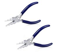 SPEEDWOX Bailing Making Pliers 6 Step 2 Pcs Set Wire Looping Pliers Wire Wraping Tools Wire Looper for Jewelry Making 5.5 Inches