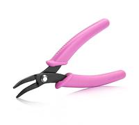 SPEEDWOX Bent Needle Nose Pliers With Teeth 5.5-Inch Bent Nose Pliers Mini Chain Nose Pliers With Serrated Jaws Curved Needle Nose Pliers For Jewelry Making Gripping Precision Serrated Jaw Pliers