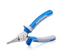 SPEEDWOX Circlip Pliers External Snap Ring Pliers with Bent Jaw 7 Inch Retaining Ring Plier Precision C Clip Pliers Fixed Tip Comfort TPR Handles