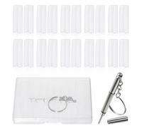 SPEEDWOX Flat Nose Plier Replacement Tips with Storage Box Screwdriver Pair of 10 Replacement Jaws for Flat Nose Pliers Nylon Jaw Jewelry Tool Replace Accessories Smooth Tips