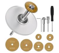 SPEEDWOX Inside Pipe Cutter for PVC, ABS, Plastic Pipes with 6 Saw Blades, Guide Disk & 1/4" Hex Shank - Internal Plastic ABS Pipe Cutter Plumbing Inside Cutter for Copper, Aluminum, Board Cutting