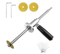 SPEEDWOX Inside PVC Pipe Cutter Tool for Drill ABS Pipe Inside Cutter with Handle and 3 Grit Cutting Wheel Adjustable Depth Fit for 1-1/2 Inch to 8 Inch with 1/4 Hex Shank Fit for Impact Driver