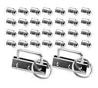 SPEEDWOX Key Fob Hardware with Split Ring Wristlet Sets Webbing Crafts, 1.5" Silver, 1.5 Inches, Modern