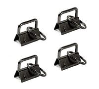 SPEEDWOX Keychain Fob Hardware 1 Inch 25 Sets with Key Rings Antique Black Bag Craft