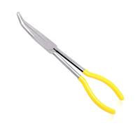 SPEEDWOX Long Reach 45 Degree Needle Nose Pliers 11 Inches Bent Long Nose Pliers Serrated Jaws
