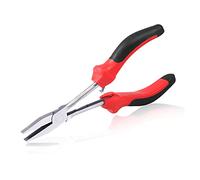 SPEEDWOX Long Reach Flat Nose Pliers, 6.5 Inches Mini Duckbill Pliers with High Leverage TPR Handles, Jewelry Making Pliers for Hard to Reach Narrow Spaces Reduce Efforts