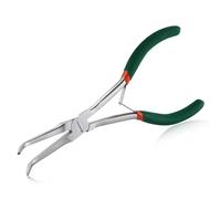 SPEEDWOX Mini Long Nose Pliers - Smooth Jaw, Bent, Long Reach Needle Nose Pliers for Jewelry Making, Bending Wire & Small Object Gripping