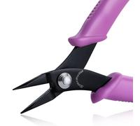 SPEEDWOX nose & plier 5.5" Mini Tweezer & Chain & Flat & Specialty Pointed Micro Pliers with Smooth Jaws 1mm Diameter Tip for Jewelry Making