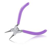 SPEEDWOX Round Nose Pliers for Jewelry Making, Wire Looping, Bending, Micro, Mini, Small, Looper, Anti-Rust, Ergonomic Grip, PVC Handle, Carbon Steel, Purple