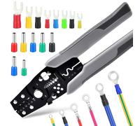 SPEEDWOX Wire Crimper Tool with Stripper Cutter Crimping Pliers Terminal Pliers for Insulated Electrical Connectors Electrical Crimping Tool Multifunctional Cutting Stripping