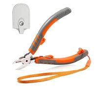 SPEEDWOX Wire Cutter 5-Inch, Diagonal Cutting Pliers, Side Cutting Nippers with Safety Lock and Protective Holster, Mini Precision Flush Cutters Chromium Vanadium Steel,Diagonal Head Wire Clippers