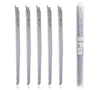 SPEEDWOX Wood Pruning Reciprocating Saw Blades 5-Piece 12-Inch 5 TPI Wood Cutting Reciprocating Saw Blades For Wood Construction Wood Cutting PVC Pipe Cutting Tree Pruning Reciprocating Saw Blade Set