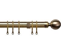 Speedy 25-28 mm x 170-300 cm Pristine Ball Pole Set, Antique Brass