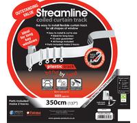 Speedy 3.5M Bendable Curtain Track For Straight & Bay Window Rail Top Or Face Fix All Fixings