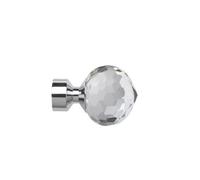 Speedy Bella 28mm Poles Apart Crystal Finial (Chrome) - Pack Of 2