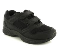 Speedy Boys School Trainers Black Leather, in Size: 13 in Brand: Focus