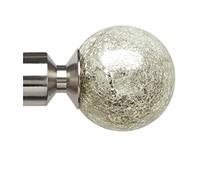 SPEEDY Empire 28mm Curtain Pole Finials (1 Pair) (Satin Silver)