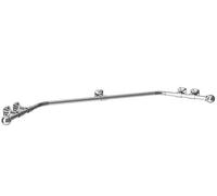 SPEEDY Eyelet Bay pole Set, 28mm 400cm Ball Finial, 3-Sided Complete Bay Pole Kit Chrome