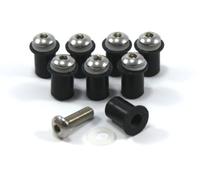 Speedy Fasteners Pack of 8 x m5 Motorcycle Wind Screen Shield Bolts Washers & Well Nuts Kit