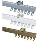 Speedy Fineline Curtain Track Set, Antique Brass, 400 Cm