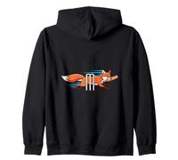 Speedy Fox Cricket Batsman Stumps Run Out Zip Hoodie