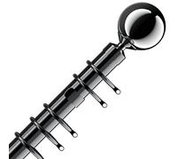 SPEEDY IDC 28mm Nikola Curtain Pole Set, Polished Graphite, 150cm