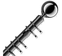 Speedy IDC 28mm Nikola Curtain Pole Set, Polished Graphite, 250cm