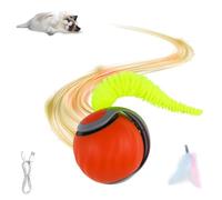 Speedy Interactive Cat Ball With Replaceable Tail - 2025 New Model Smart Rolling Pet Toy With 2 Speeds and 2 Long Teasers