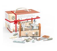 SPEEDY MONKEY 2-in-1 Toy Toolbox & Workbench | Includes Hammer, Saw, Wrench & More | Kids Tool Set | Toddler Toys for 3 Year Old Boys & Girls | Montessori Toys for 3 Year Old Boys & Girls