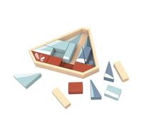 Speedy Monkey Boat Block Puzzle for Toddlers 12m+ | Wooden 15-Piece Shape & Block Building Toy | Brain Teaser Puzzle | Educational Sorting, Stacking Block Game & Fine Motor Skills Activity for Kids