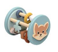 Speedy Monkey Fox Roller Rattle Baby Toy | Wooden Animal Sensory Rolling Toy for Infants | Developmental Rattle for Crawling & Motor Skills | Early Learning Play for Babies & Newborns 6M+