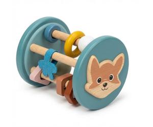 Speedy Monkey Fox Roller Rattle Baby Toy | Wooden Animal Sensory Rolling Toy for Infants | Developmental Rattle for Crawling & Motor Skills | Early Learning Play for Babies & Newborns 6M+
