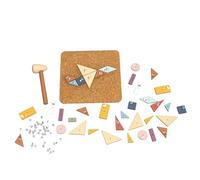 SPEEDY MONKEY Hammer and Nail Game for Kids 36m+, Wooden, Toddler Gift | Wooden corkboard pounding and hammering toy with flash cards, fine motor and imaginative play activity